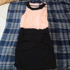 Black and pink dress